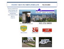 Tablet Screenshot of pacificcrestplumbing.com